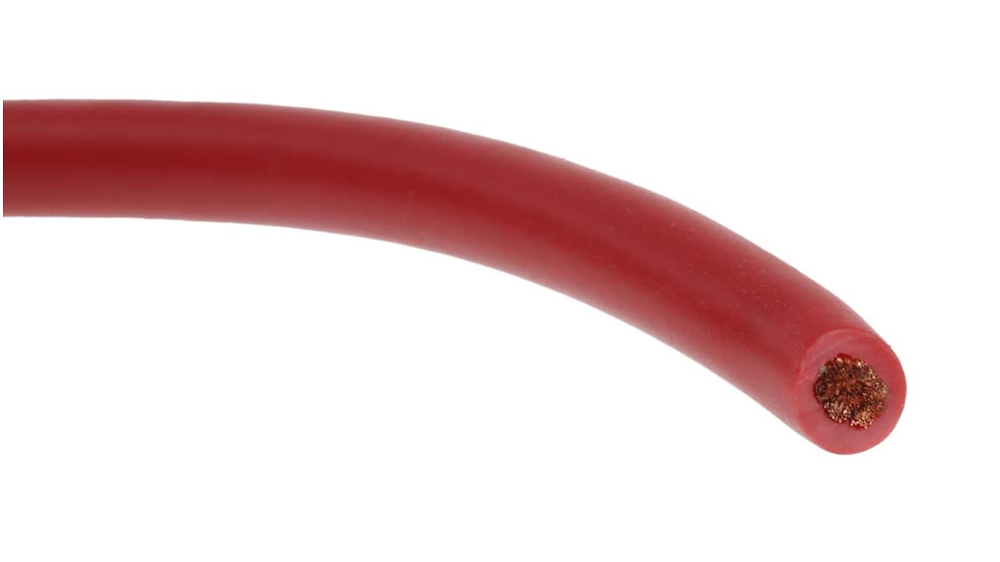 RS PRO Red 2.5 mm² Test Lead Wire, 13 AWG, 498/0.08 mm, 5m, PVC Insulation