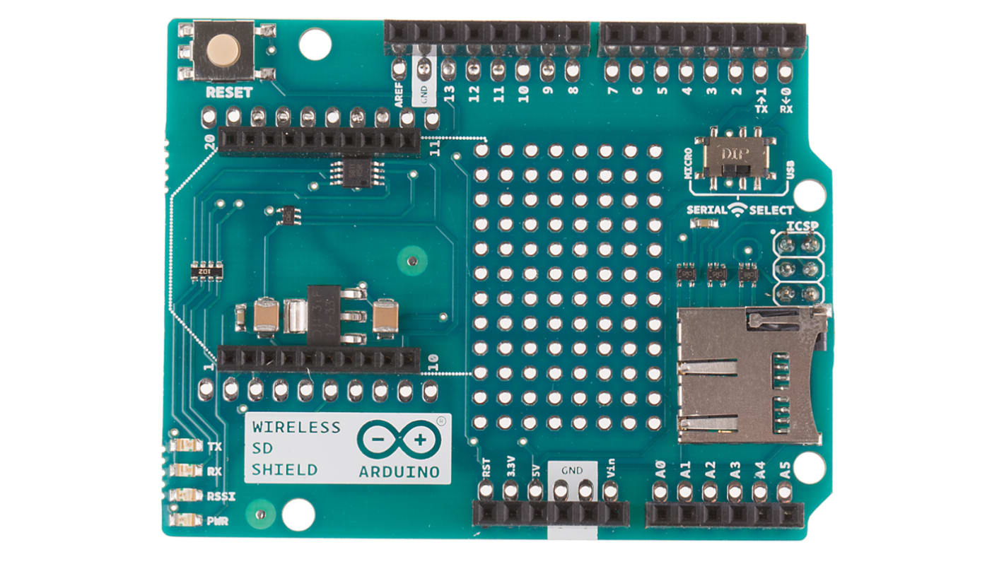 Kommunikáció és vezeték nélküli fejlesztőeszköz, A000065, XBee modulok, Shield, Proto Shield, Vezeték nélküli