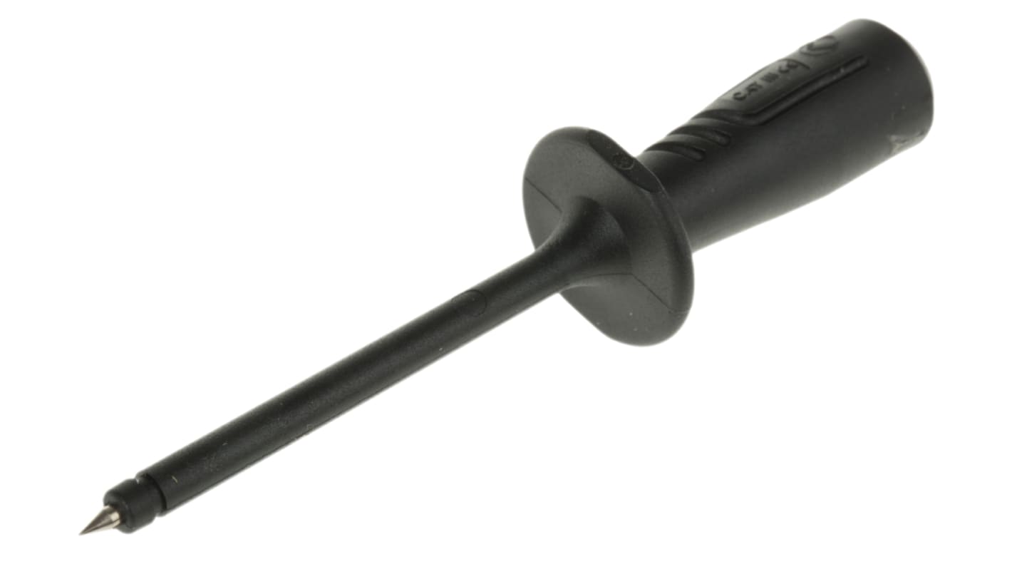 Sonda de prueba, 1A, punta 2mm, Negro