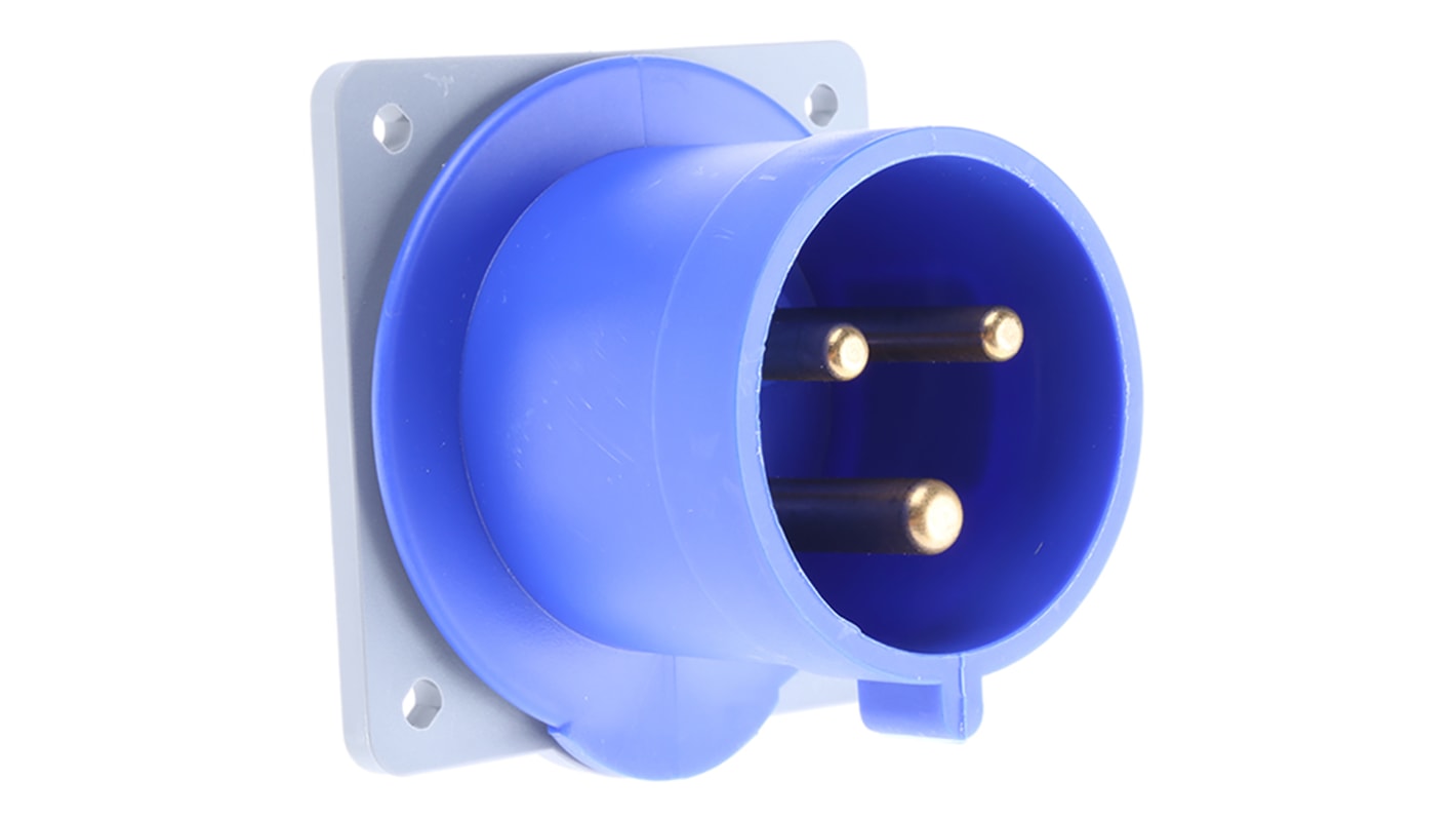 ABB, Tough & Safe IP44 Blue Panel Mount 2P + E Industrial Power Socket, Rated At 32A, 230 V