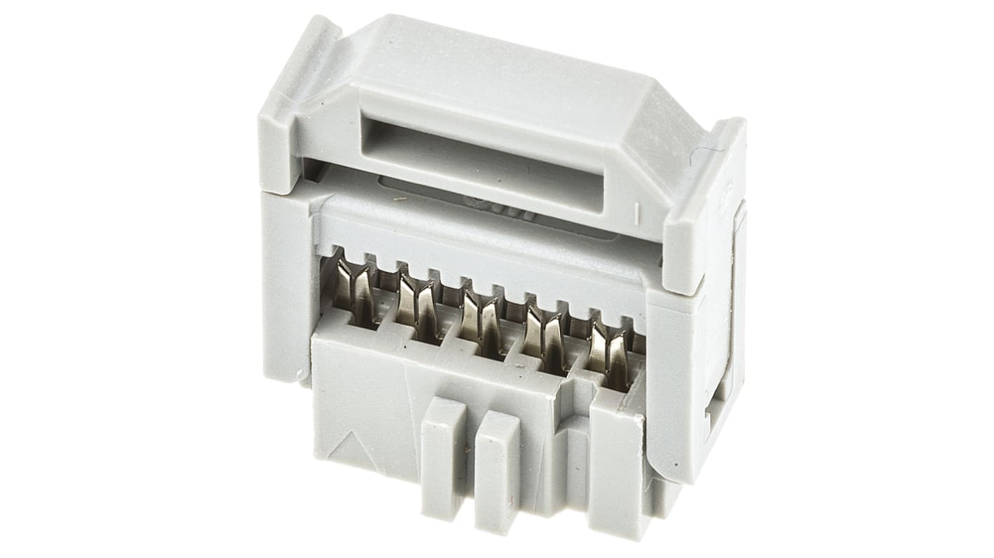 Conector hembra para PCB Ángulo de 90° 3M serie 891 891, de 10 vías en 2 filas, paso 2.54mm, 1 kV, 1.25A, Montaje de