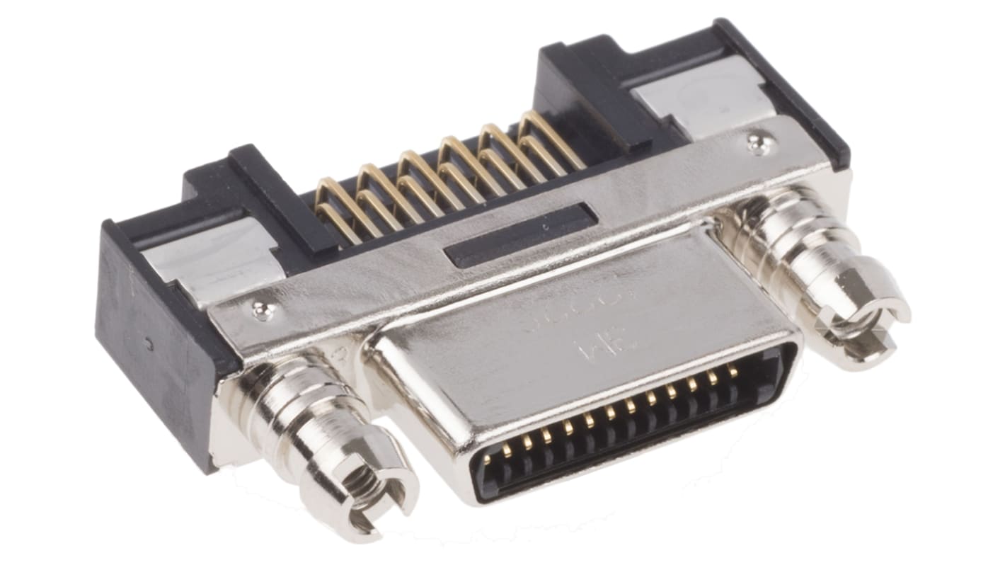 Conector IDC hembra 3M serie 122 de 26 vías, paso 0.8mm, 2 filas, Montaje en orificio pasante