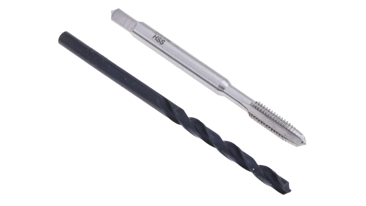 RS PRO Tap & Drill Set, M4 x 0.7mm Thread, 0.7mm Pitch, Metric Coarse