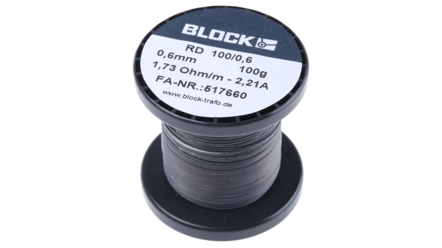 Block RD Series Hook Up Wire, 37 AWG, 1/0.6 mm, 39m