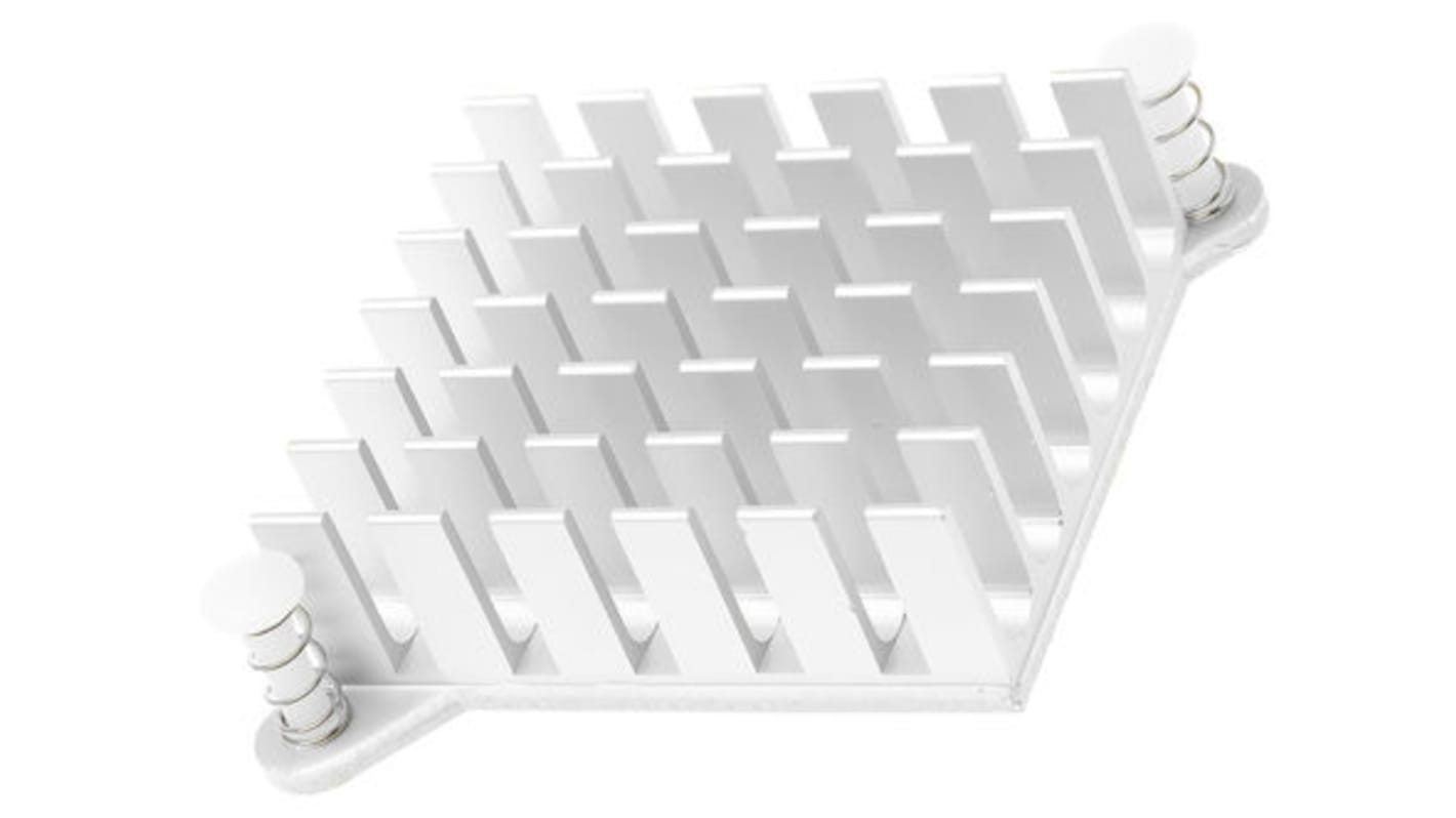 RS PRO Heatsink, 10.5K/W, 10 x 49 x 49mm, Adhesive Foil