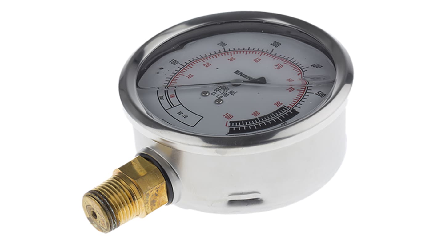 Enerpac Analogue Pressure Gauge 700bar Bottom Entry, GF10B, UKAS, 0bar min.