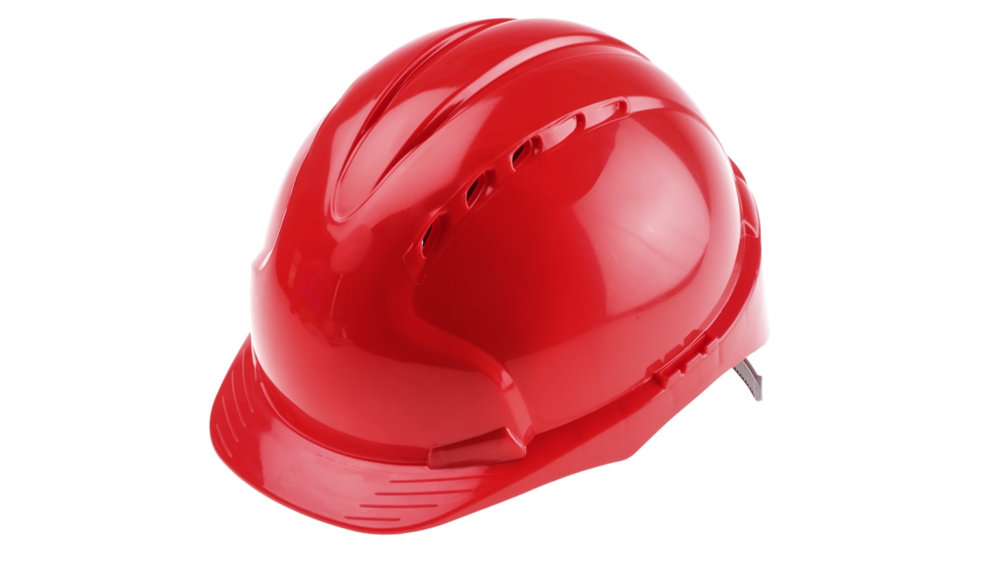 JSP EVO2 Red Safety Helmet , Adjustable, Ventilated