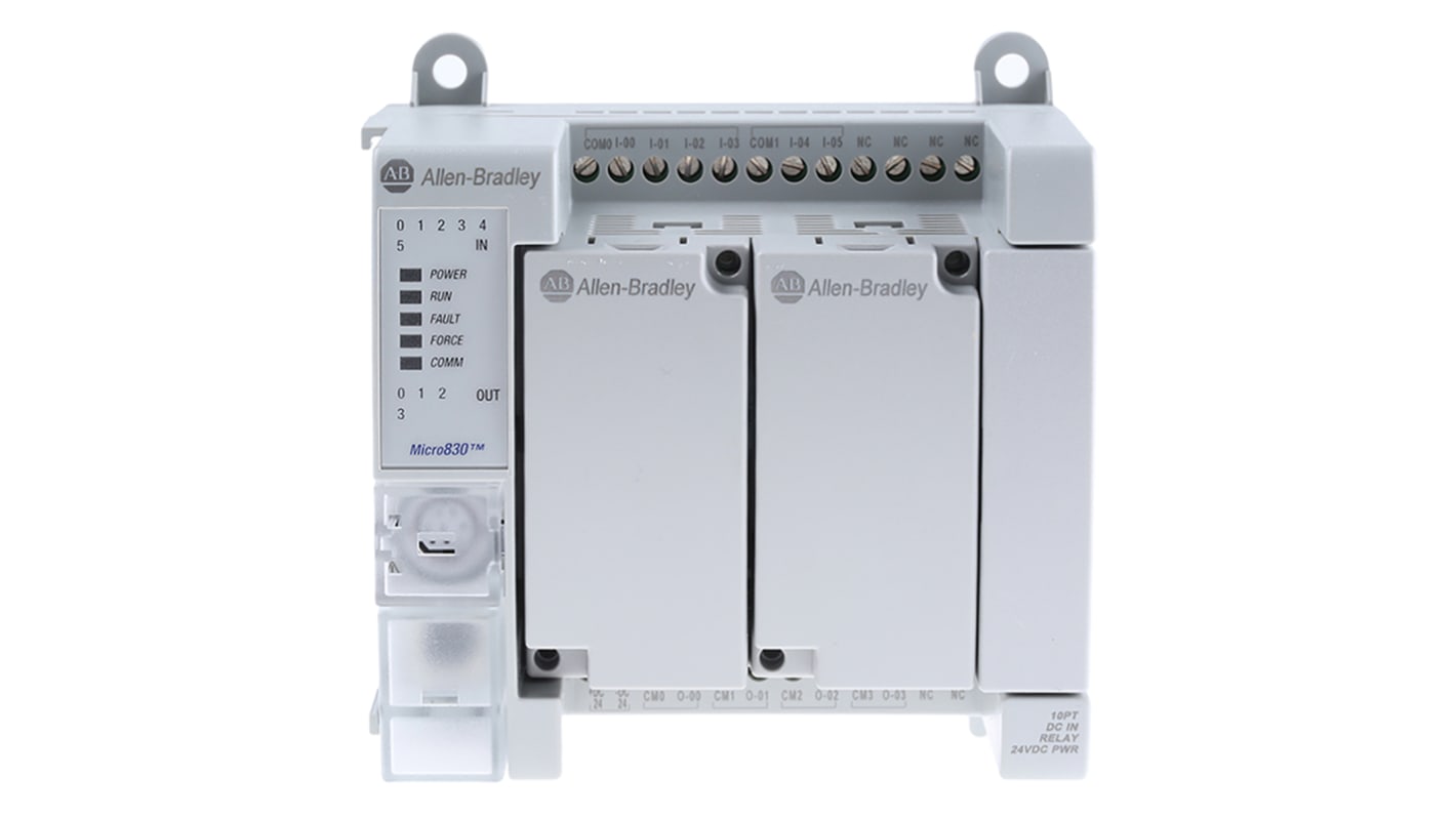 PLC procesor řada Micro830, výstup: Digitální ModBus 10 vstupů/výstupů 8 kB Allen Bradley