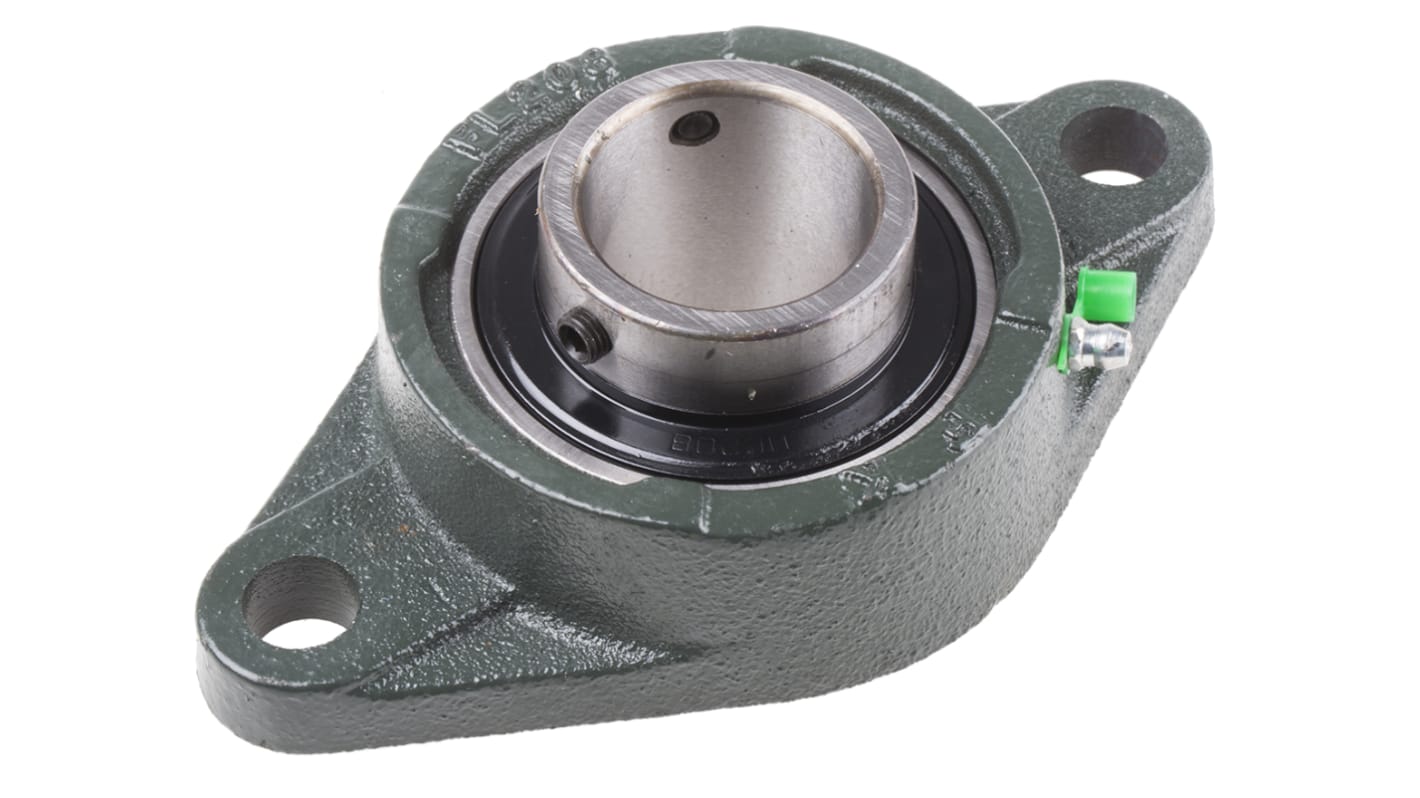 2 Hole Flange Bearing Unit 40mm ID