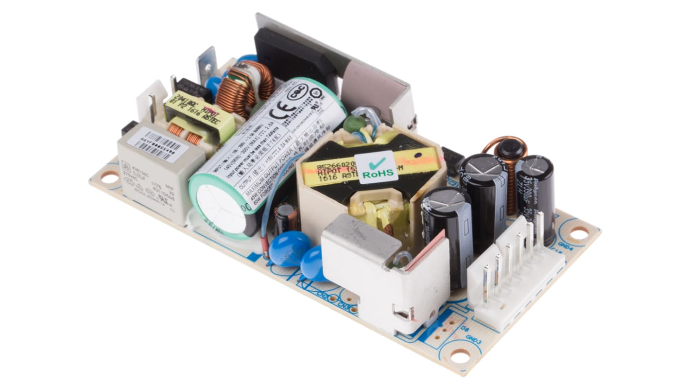 Artesyn Embedded Technologies Schaltnetzteil, 15V dc / 4A 45W 127 → 300 V dc, 90 → 264 V ac Offene