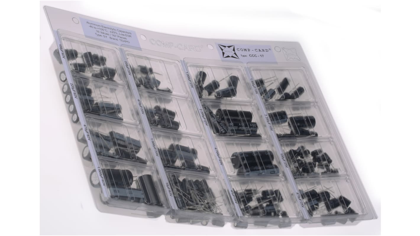 Nova, Through Hole Aluminium Capacitor Kit 167 pieces