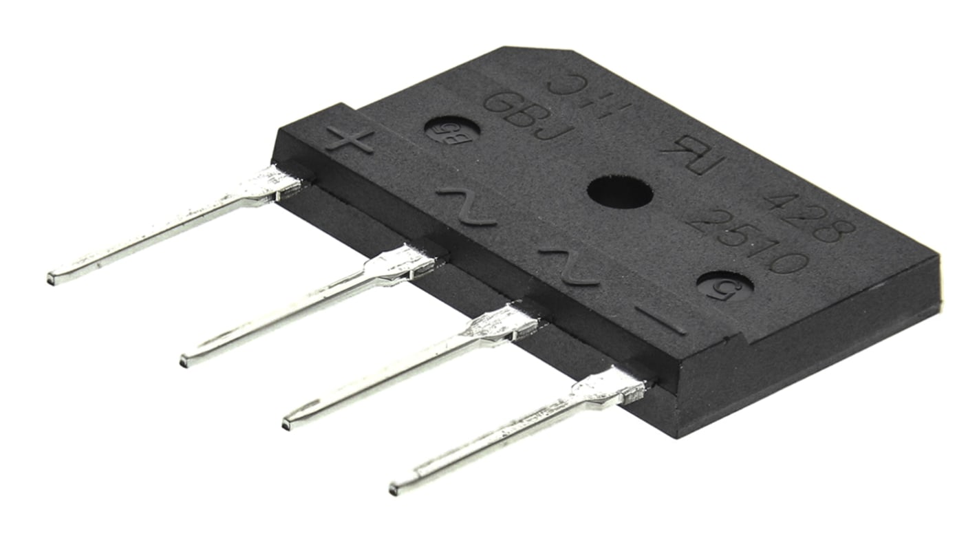 GBJ2510F Diodes Inc Bridge Rectifier, 25A, 1000V, 4Pin RS