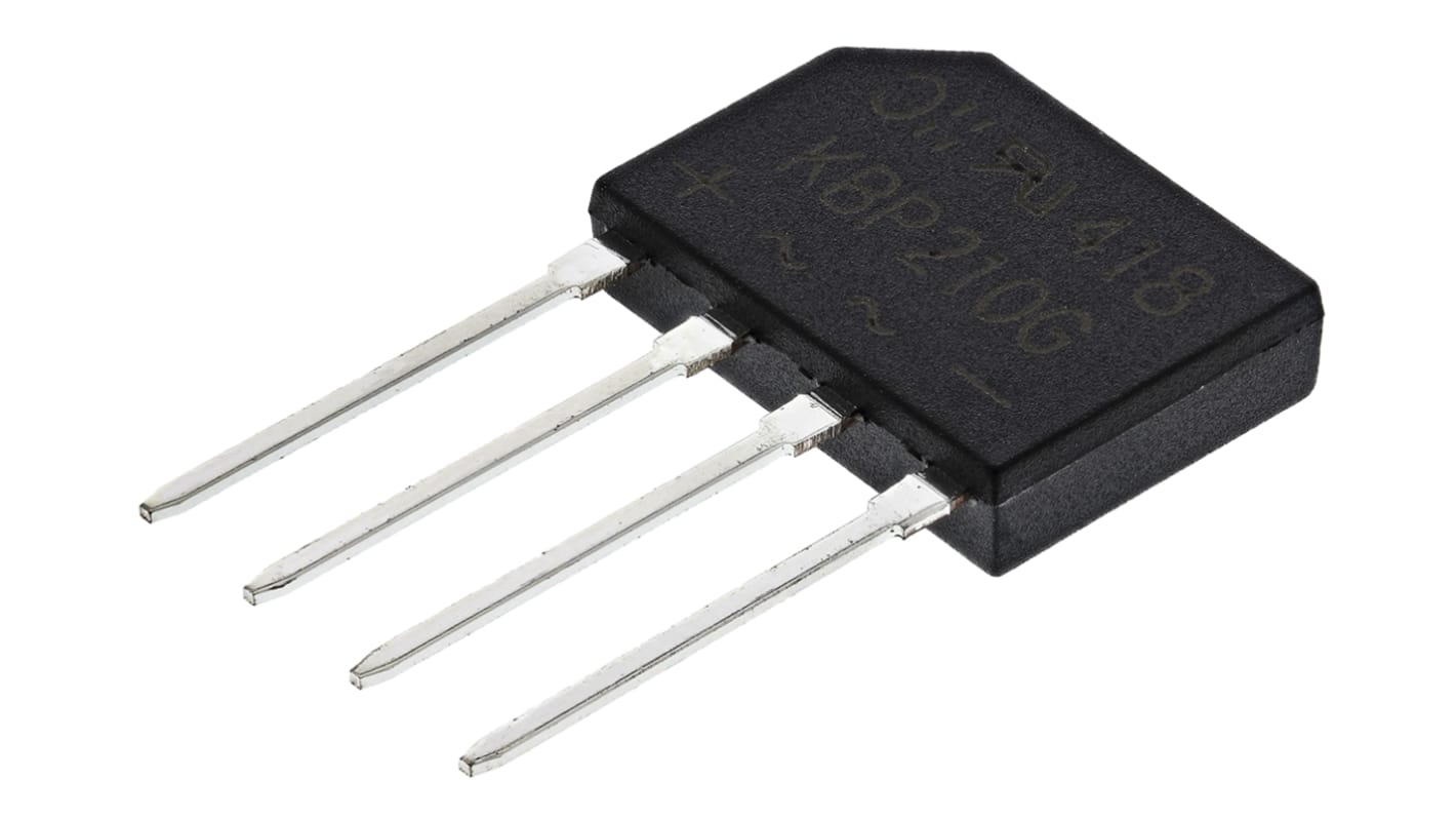 Diodes Inc Bridge Rectifier, 2A, 1000V, 4-Pin