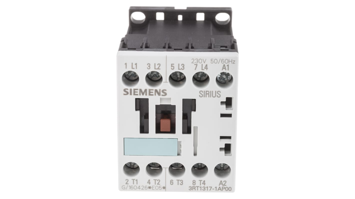 Siemens SIRIUS Classic 3RT1 Kontaktor med 4 slutte Kontakter, 12 A, 230 V ac spole