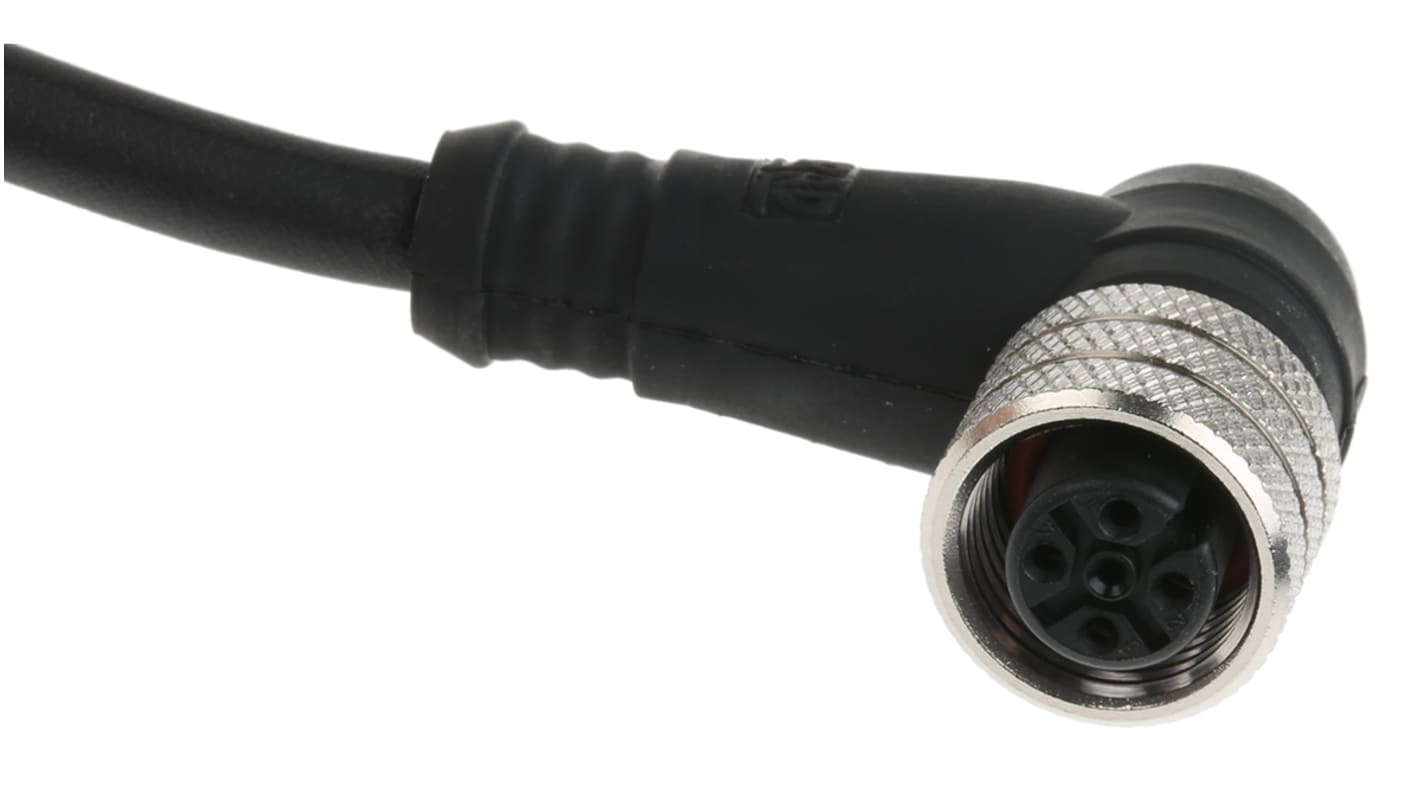 Brad from Molex Right Angle Female 4 way M12 to Unterminated Sensor Actuator Cable, 5m