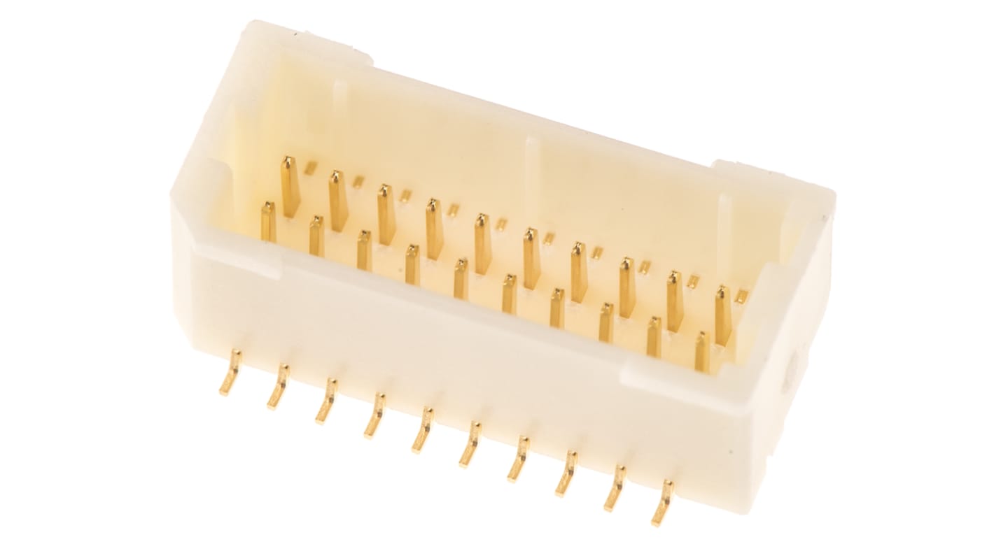 JST SHD Series Straight Surface Mount PCB Header, 20 Contact(s), 1.0mm Pitch, Shrouded