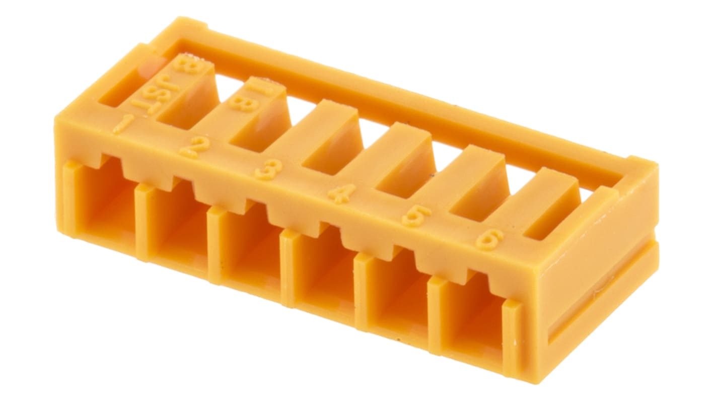 JST, SAN Connector Housing, 2mm Pitch, 6 Way, 1 Row