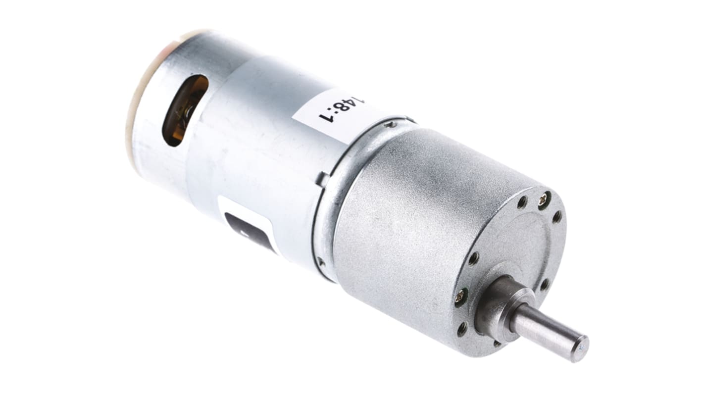 RS PRO Getriebemotor bis 206 gcm, 4,5 → 15 V dc / 11 W, Wellen-Ø 6mm, 37 (Dia.)mm x 84.1mm