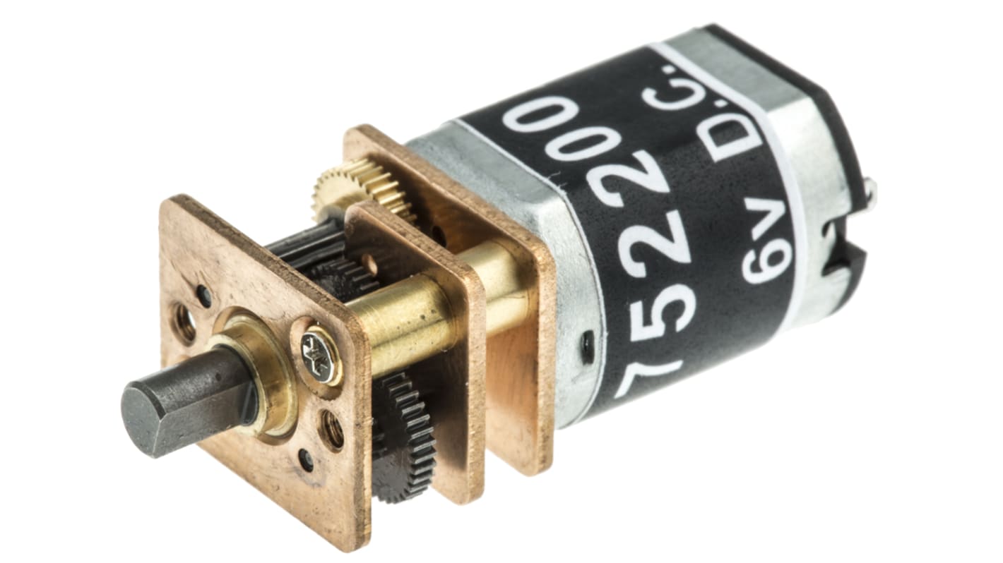 DC motor, Børstegear, Hastighed: 145 o/min., 0,46 W, 6 V dc, 170 mA