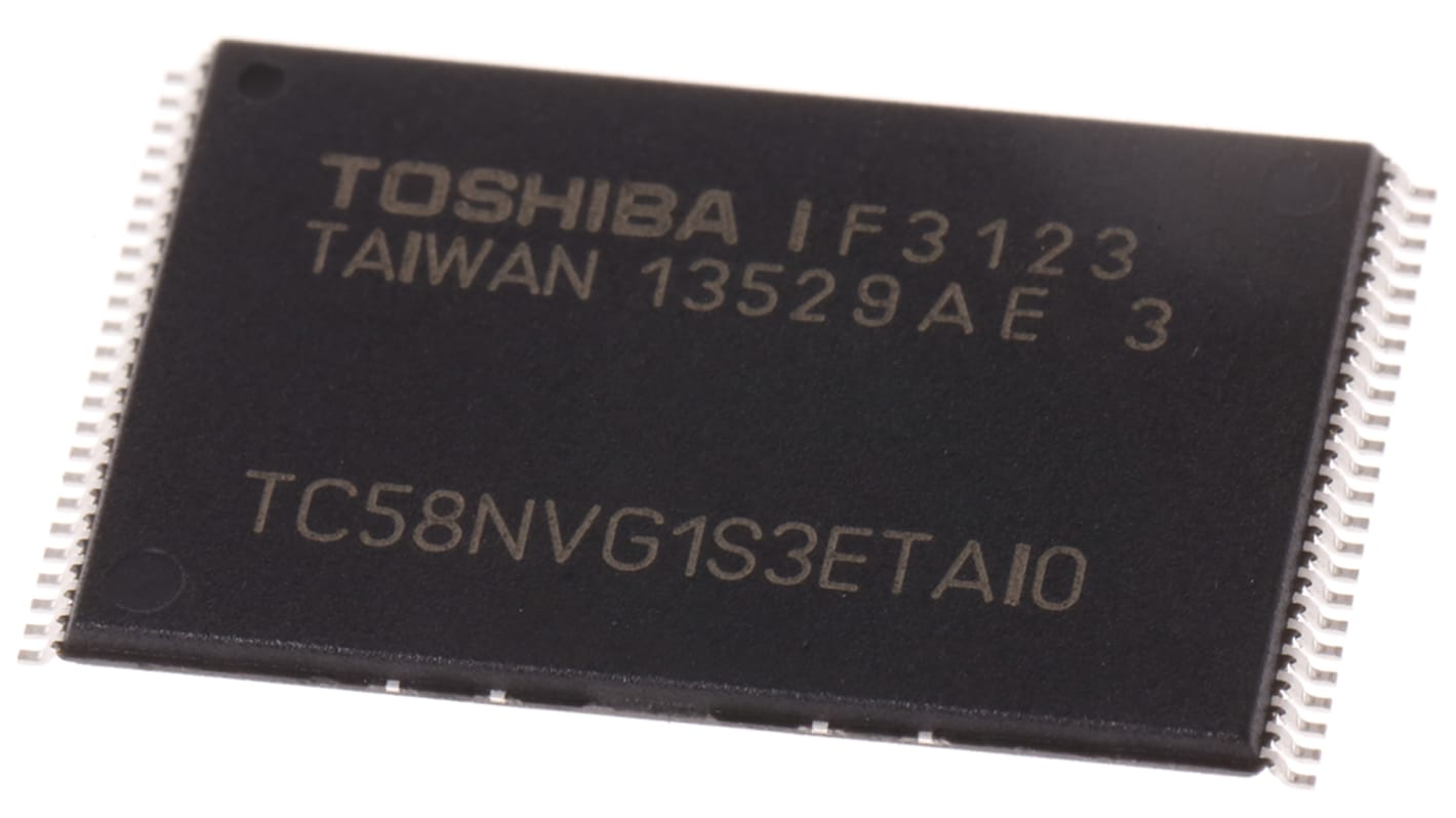 Toshiba TC58NVG1S3ETAI0, Parallel NAND 2 GByte Flash Memory, 25ns, 48 ben, TSOP