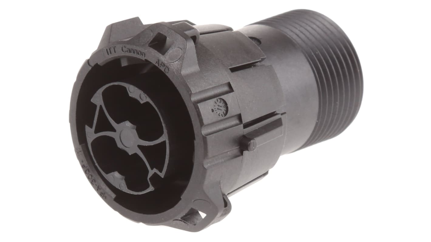 Conector DIN Macho ITT Cannon serie APD de 2 vías, 48 V dc, DIN 72585, IP67