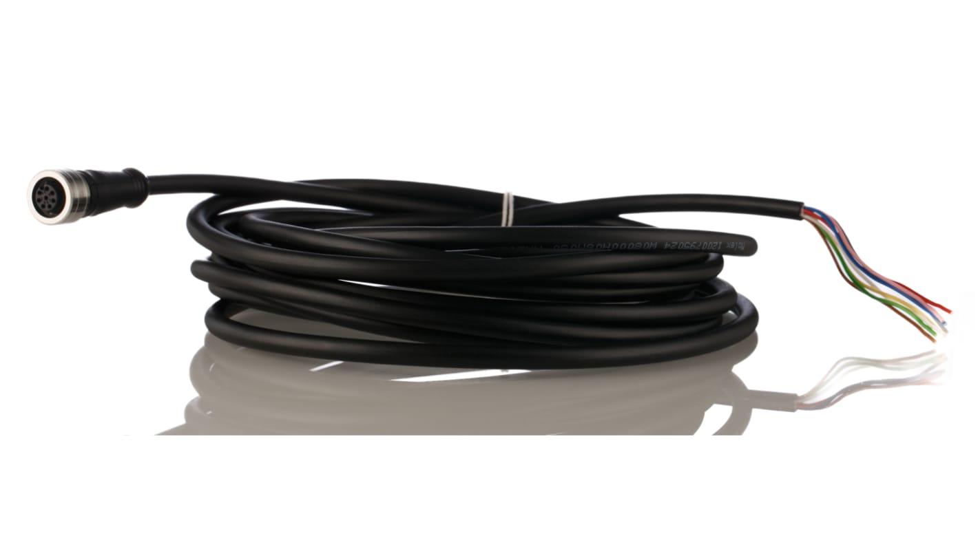Cable de conexión Brad from Molex, con. A M12 Hembra, 8 polos, con. B Sin terminación, cod.: A, long. 5m