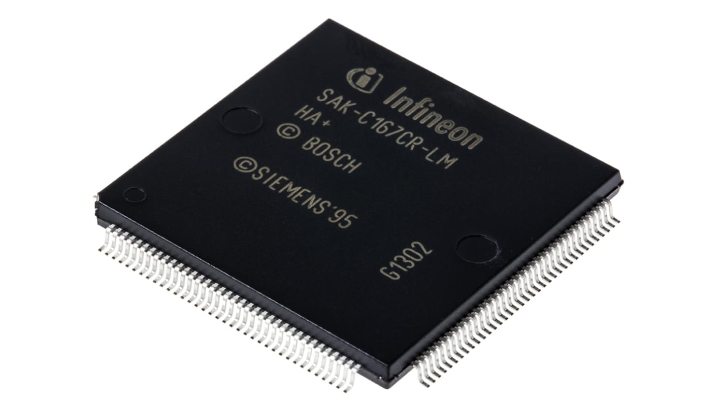 Infineon C167CRLMHAKXQLA1, 16bit C166 Microcontroller, C166, 25MHz ROMLess, 144-Pin MQFP