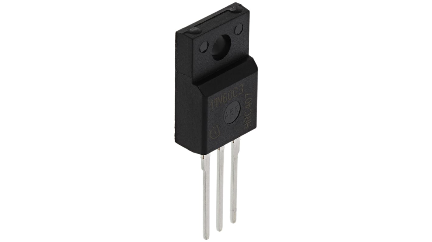 N-Channel MOSFET, 11 A, 650 V, 3-Pin TO-220 FP Infineon SPA11N60C3XKSA1