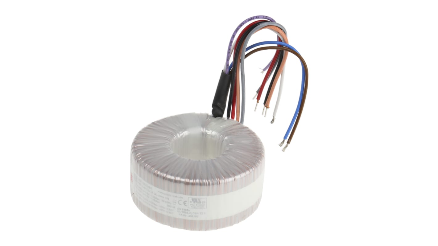 Transformador toroidal Block, RKD 300/2x24, Tensión 2 x 24V ac, Potencia 300VA, 2 salidas