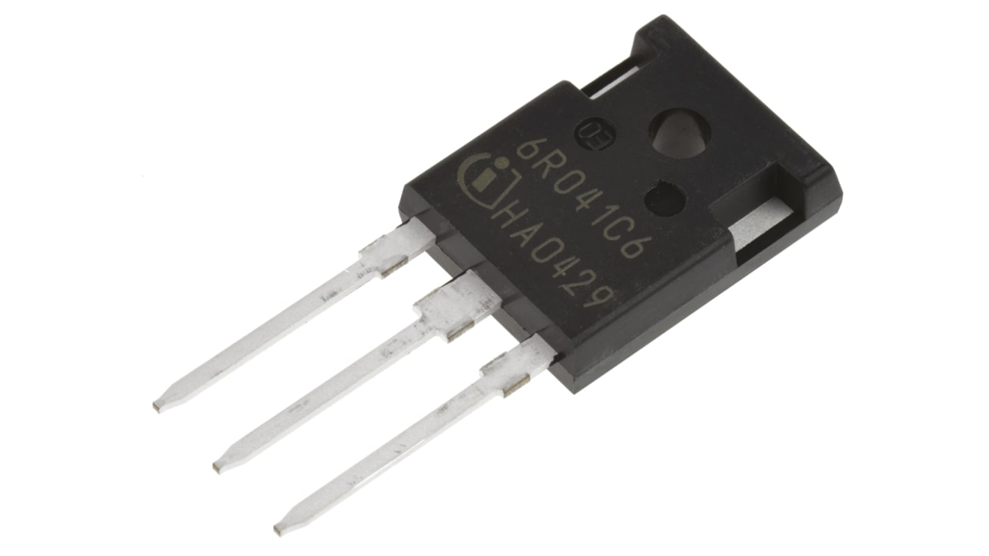 MOSFET Infineon IPW60R041C6FKSA1, VDSS 650 V, ID 77 A, TO-247 de 3 pines, , config. Simple