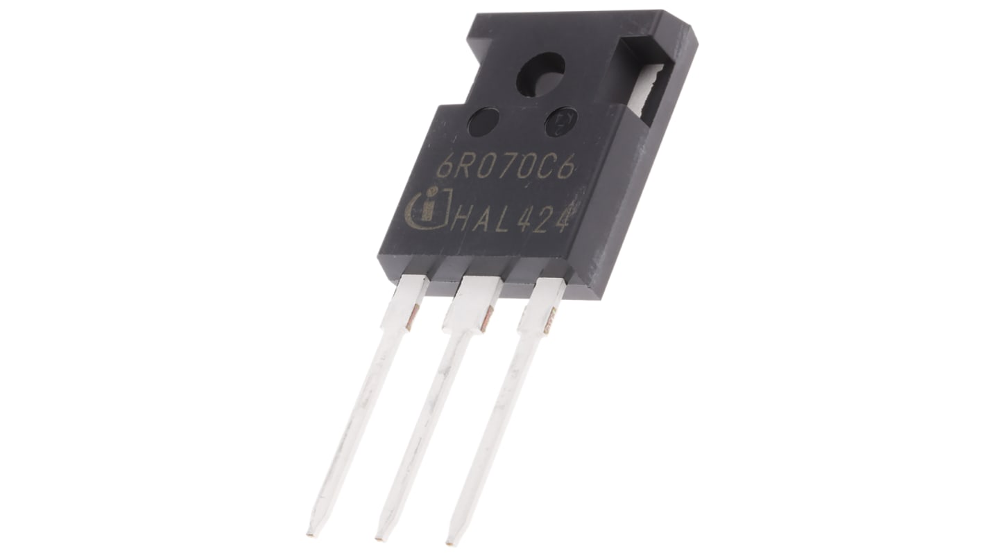 N-Channel MOSFET, 53 A, 650 V, 3-Pin TO-247 Infineon IPW60R070C6FKSA1