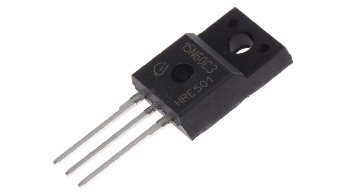 MOSFET Infineon SPA15N60C3XKSA1, VDSS 650 V, ID 15 A, TO-220 FP de 3 pines, , config. Simple