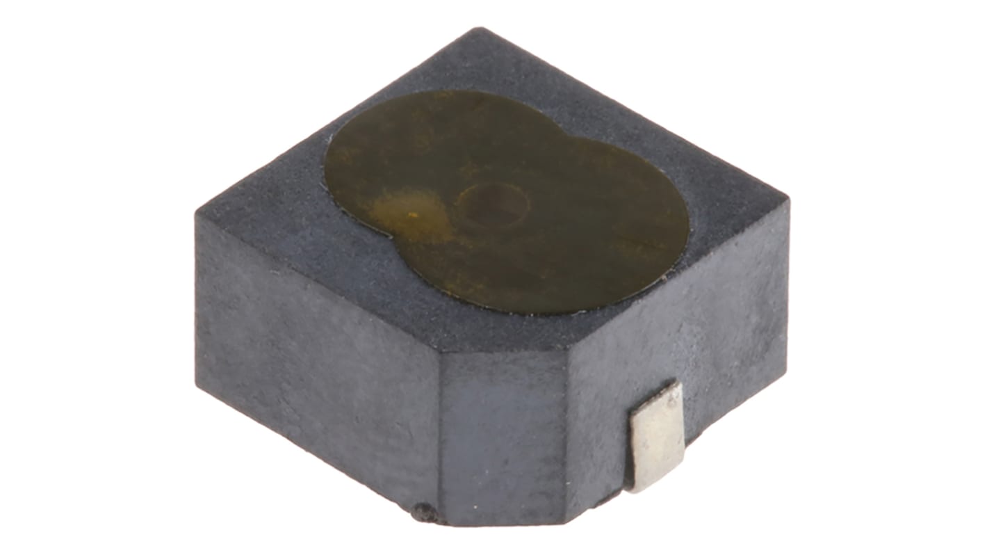 RS PRO 85dB SMD Continuous Internal Magnetic Buzzer Component, 9.6 x 9.6 x 5mm, 7V Min, 15V Max