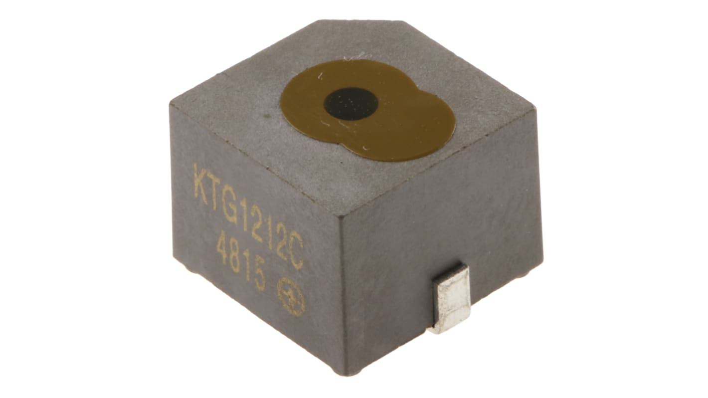 RS PRO 90dB SMD Continuous Internal Magnetic Buzzer Component, 12.8 x 12.8 x 10mm, 8V Min, 15V Max