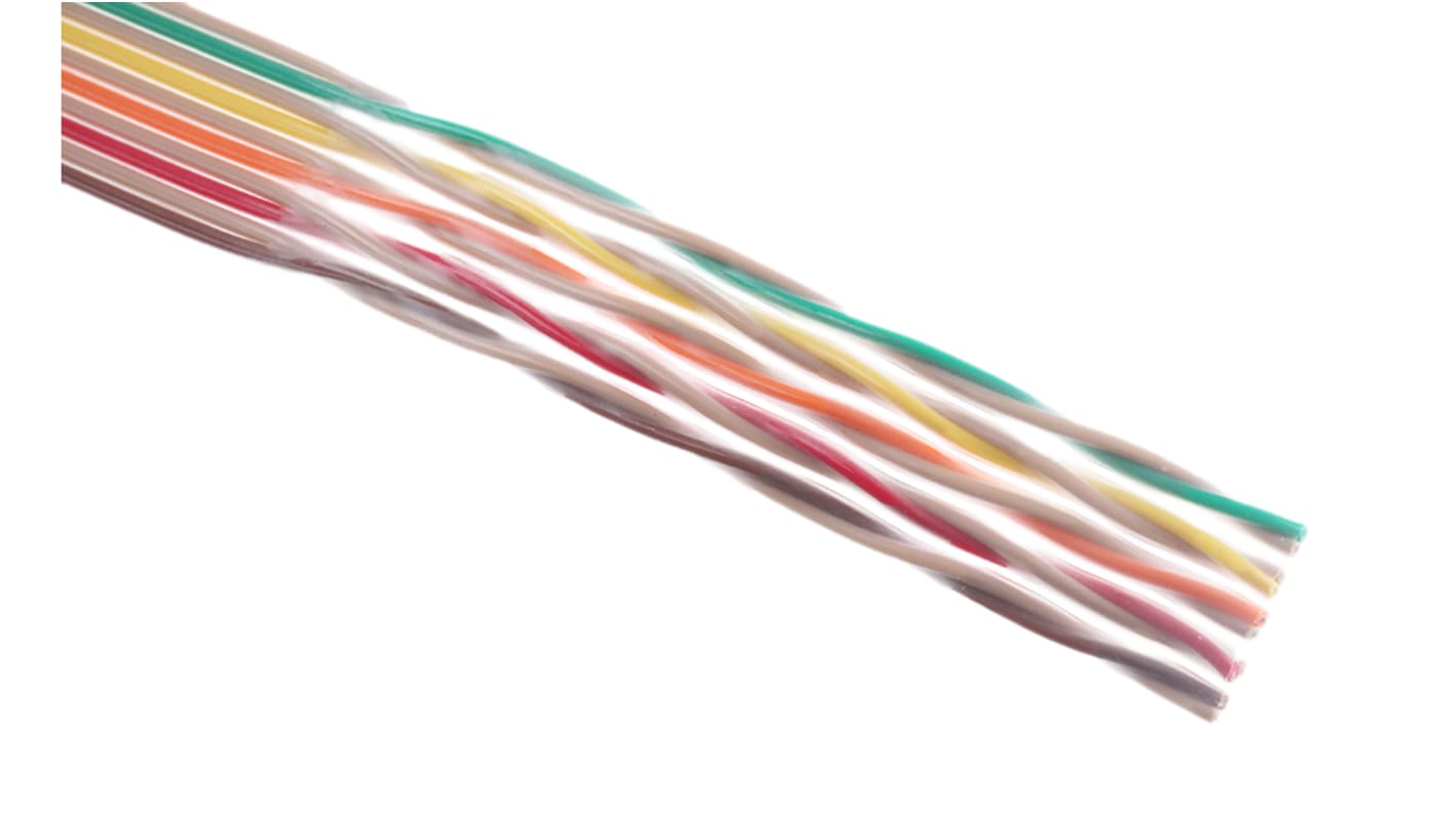 Amphenol Spectra-Strip Flachbandkabel, 10-adrig AWG28, Raster 1.27mm 13,36 mm