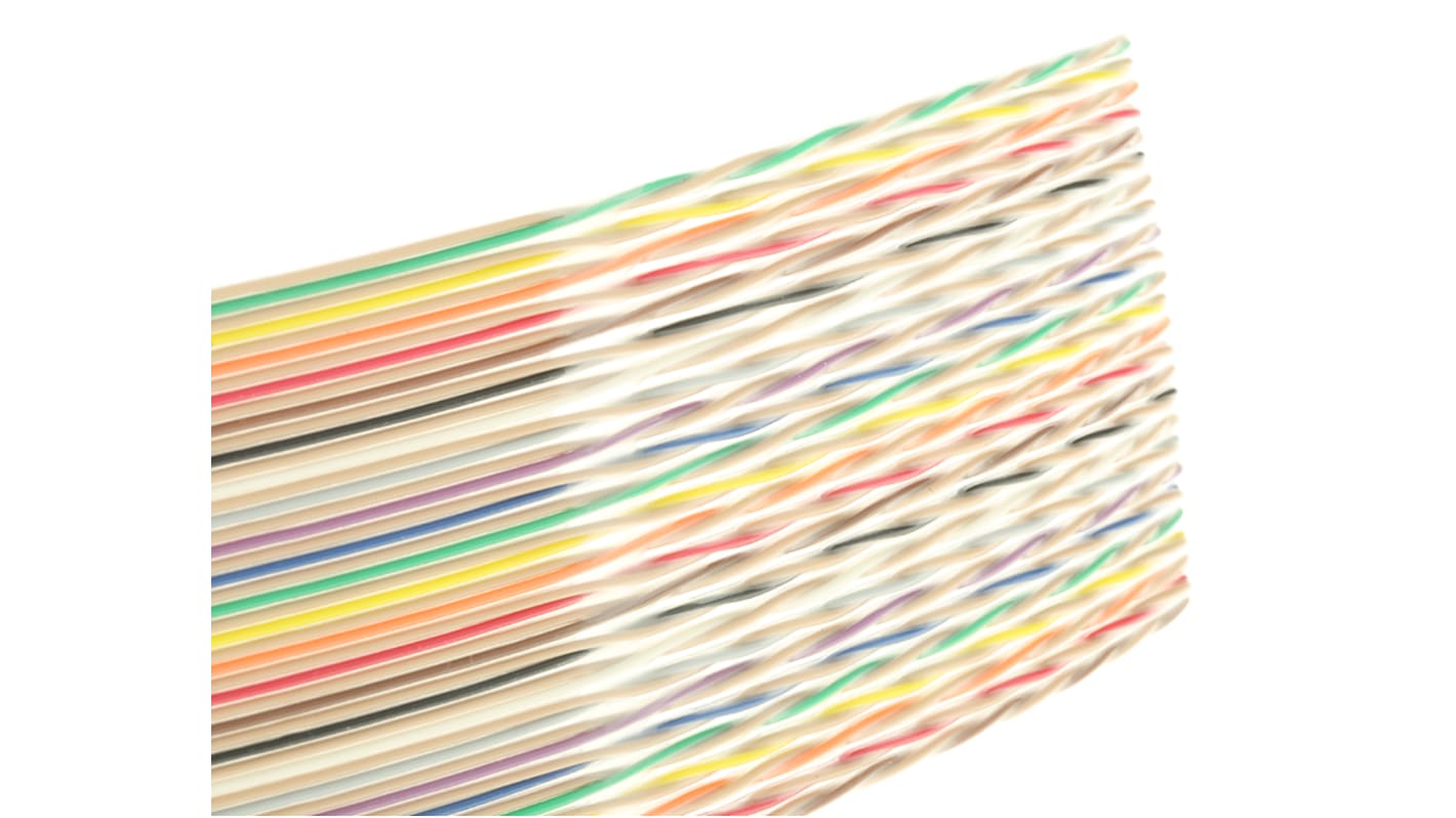 Amphenol Spectra-Strip Series Ribbon Cable, 50-Way, 1.27mm Pitch