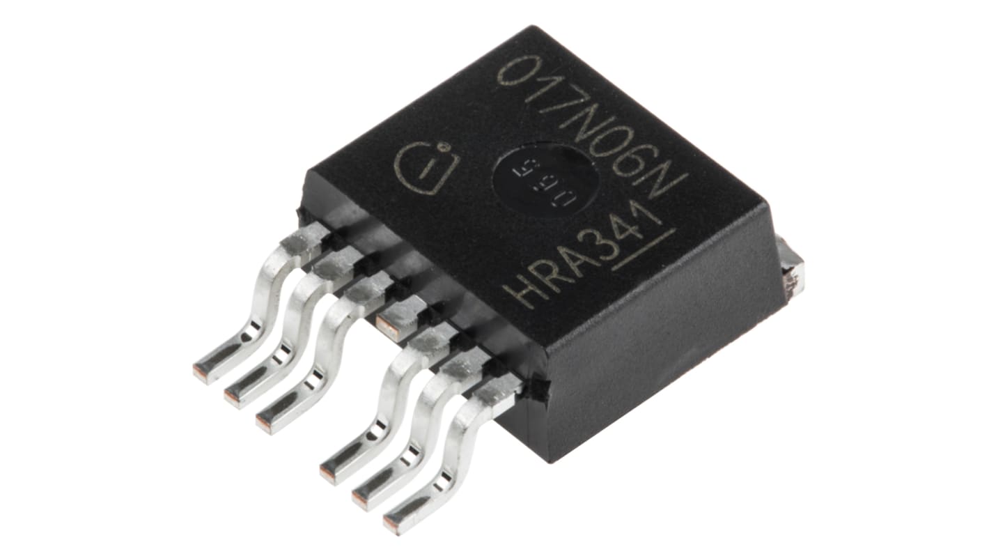 N-Channel MOSFET, 180 A, 60 V, 7-Pin D2PAK-7 Infineon IPB017N06N3GATMA1