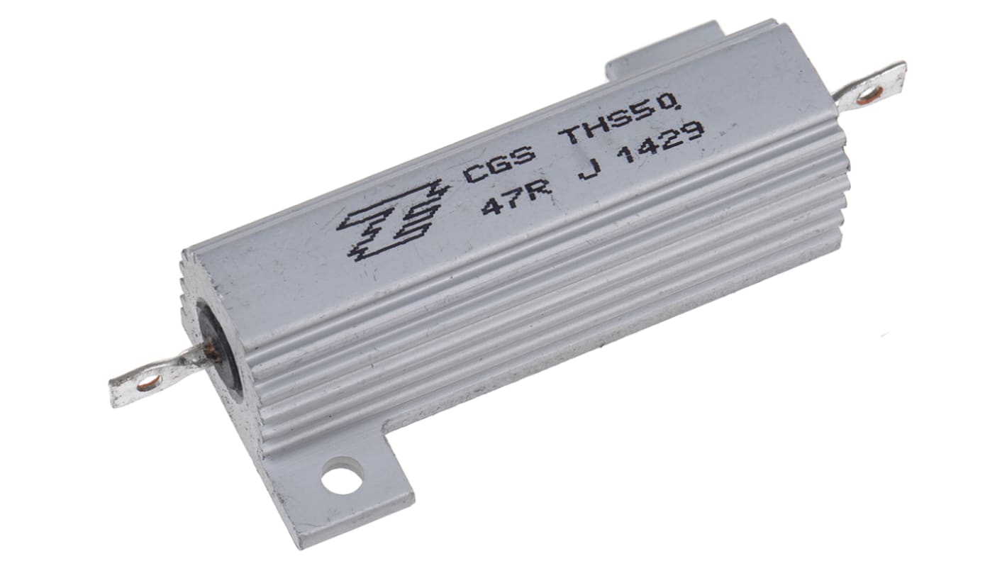 TE Connectivity, 47Ω 50W Wire Wound Chassis Mount Resistor THS5047RJ ±5%