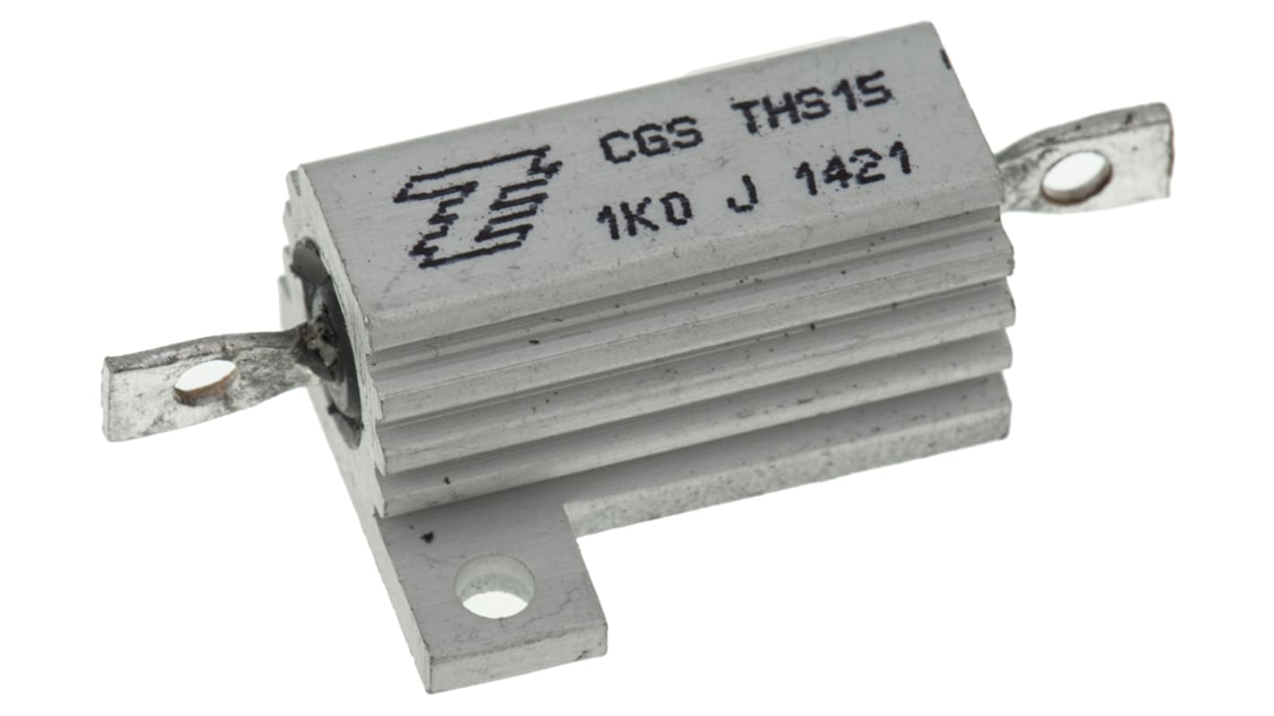 TE Connectivity, 1kΩ 15W Wire Wound Chassis Mount Resistor THS151K0J ±5%