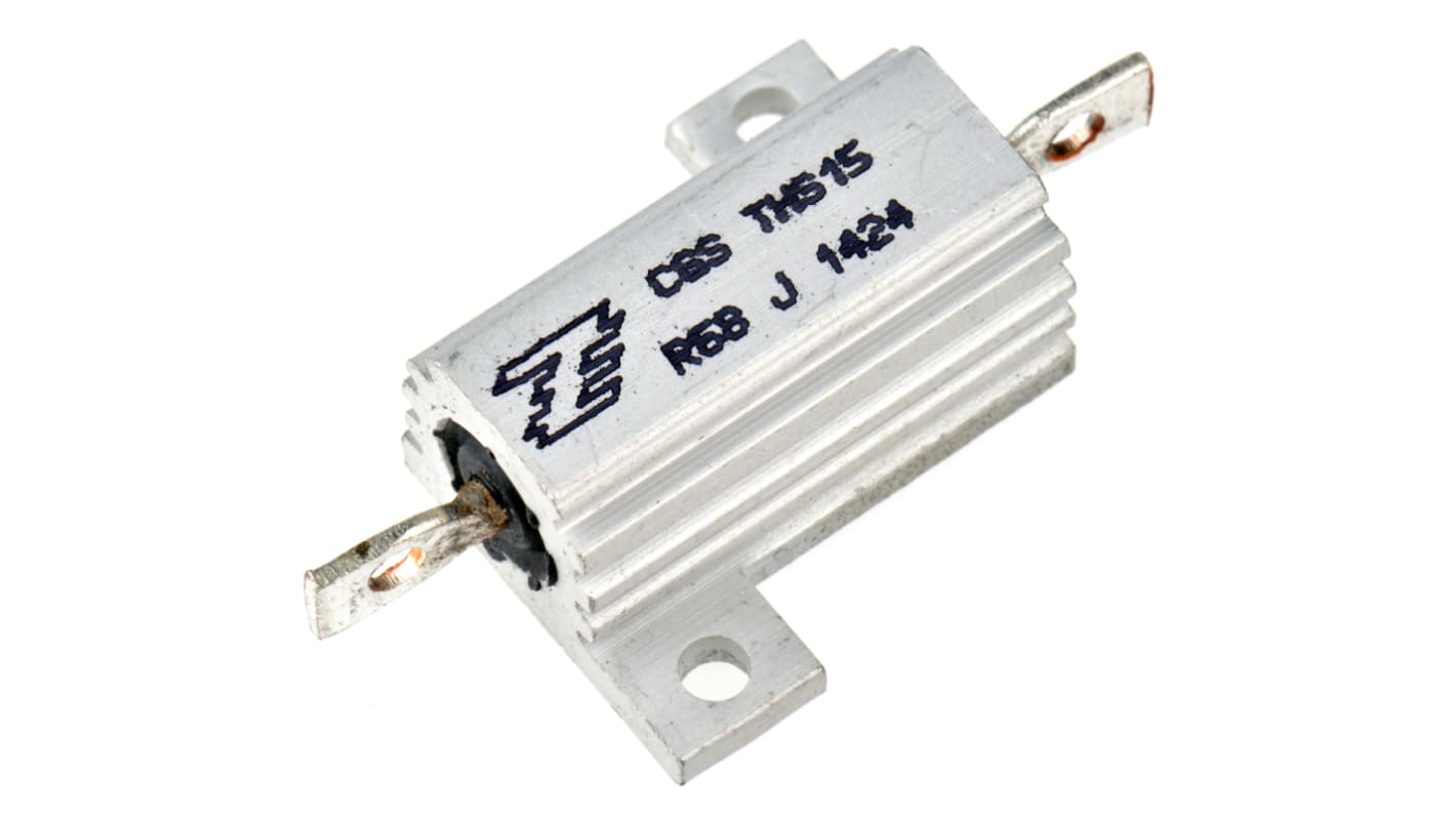 TE Connectivity, 680mΩ 15W Wire Wound Chassis Mount Resistor THS15R68J ±5%