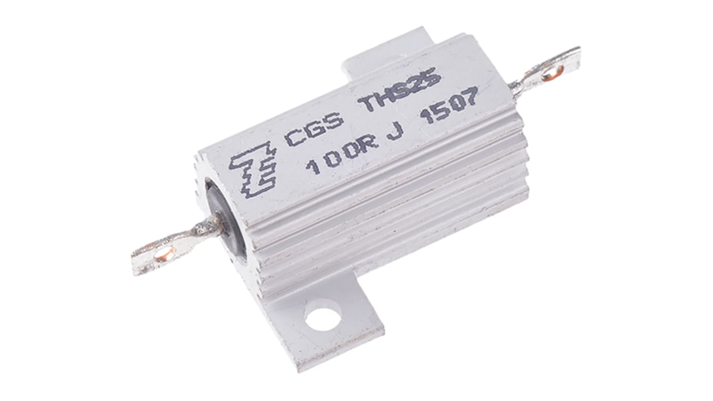 TE Connectivity, 100Ω 25W Wire Wound Chassis Mount Resistor THS25100RJ