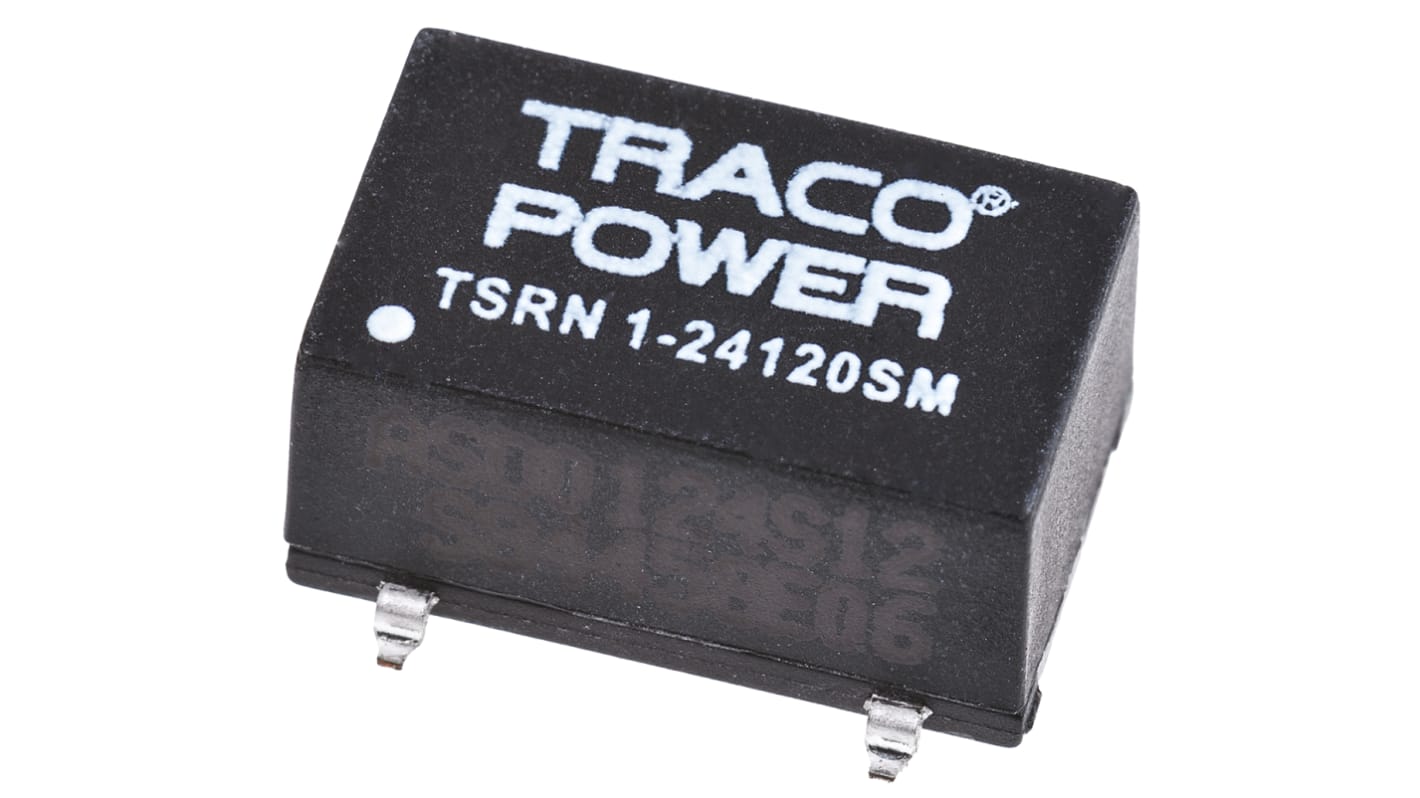 Régulateur de commutation TRACOPOWER, entrée 13.5 → 42 V dc, 7 → 24 V dc, sortie ±12V c.c., 1 A, 300 mA