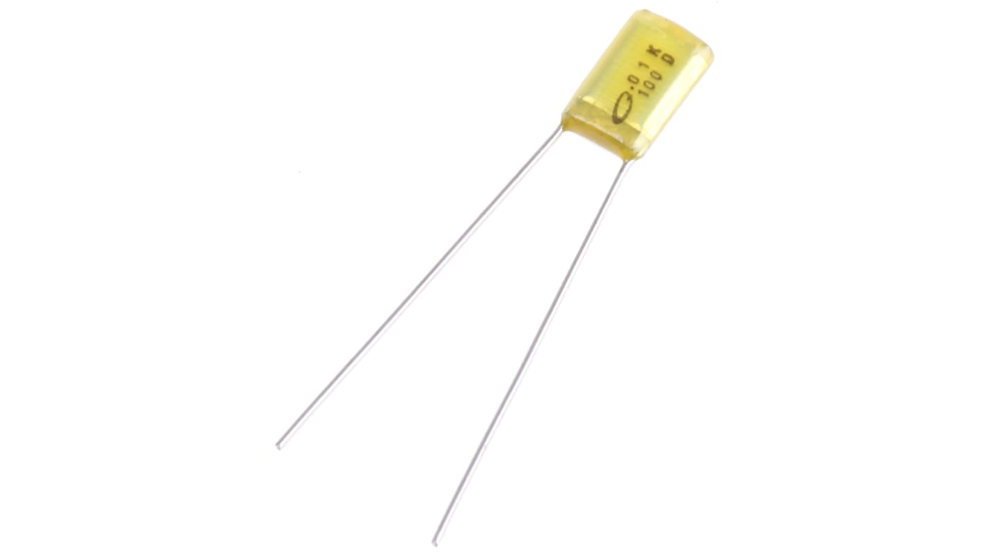 Nichicon YX Polyester Film Capacitor, 100V dc, ±10%, 10nF, Radial