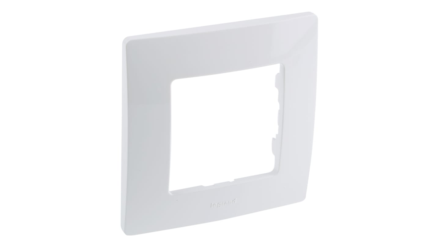 Plaque pour interrupteur Legrand, 1 poste, Blanc, Plastique