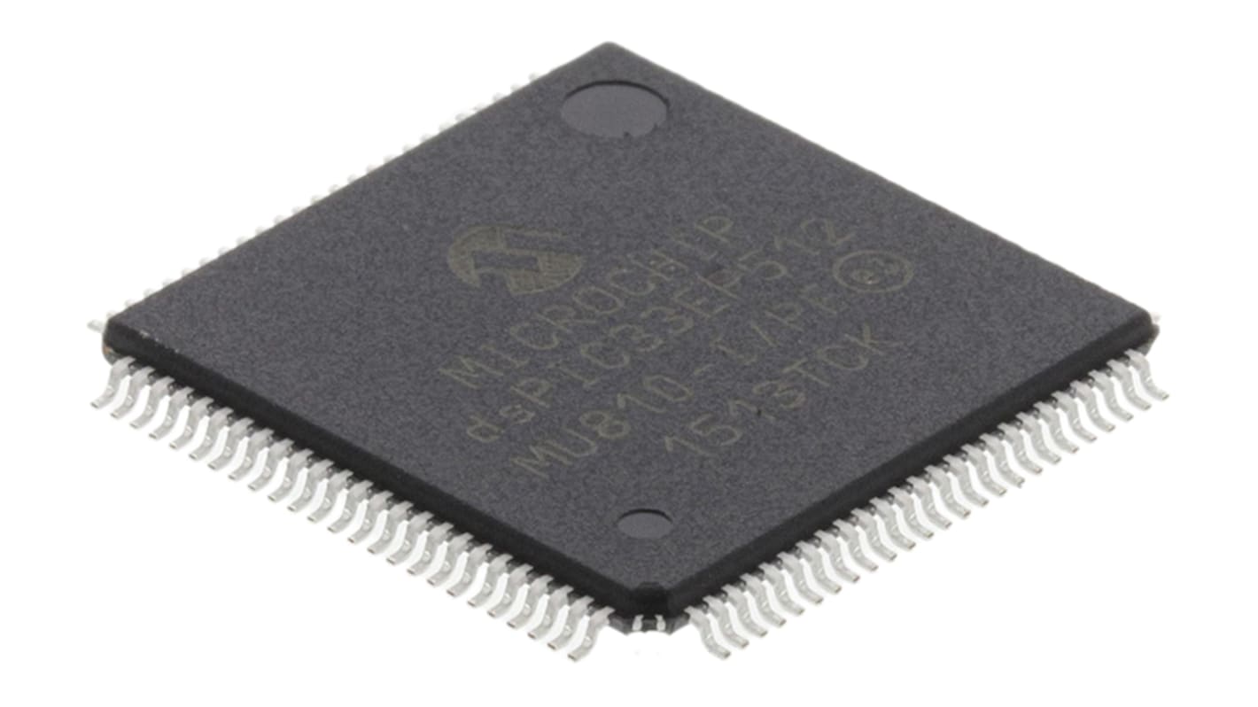 Microchip dsPIC33EP512MU810-I/PF, 16bit dsPIC Microcontroller, dsPIC33EP, 70MHz, 536 kB Flash, 100-Pin TQFP