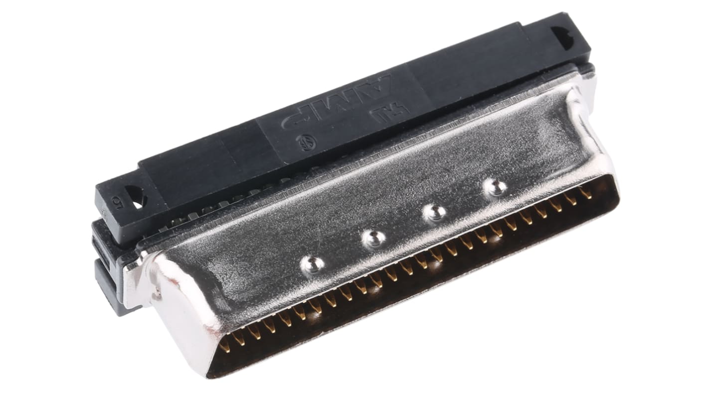 57491114 TE Connectivity, III Male 50 Pin Straight SCSI Connector 1