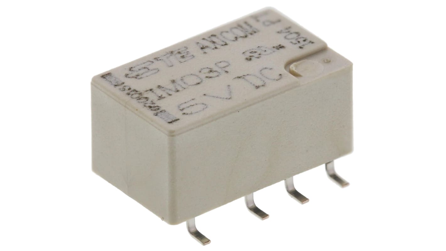 TE Connectivity Surface Mount Signal Relay, 5V dc Coil, 2A Switching Current, DPDT