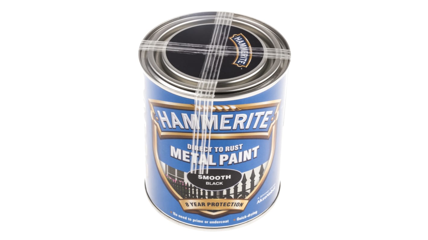 5092966 | Hammerite Metal Paint in Smooth Black 750ml | RS