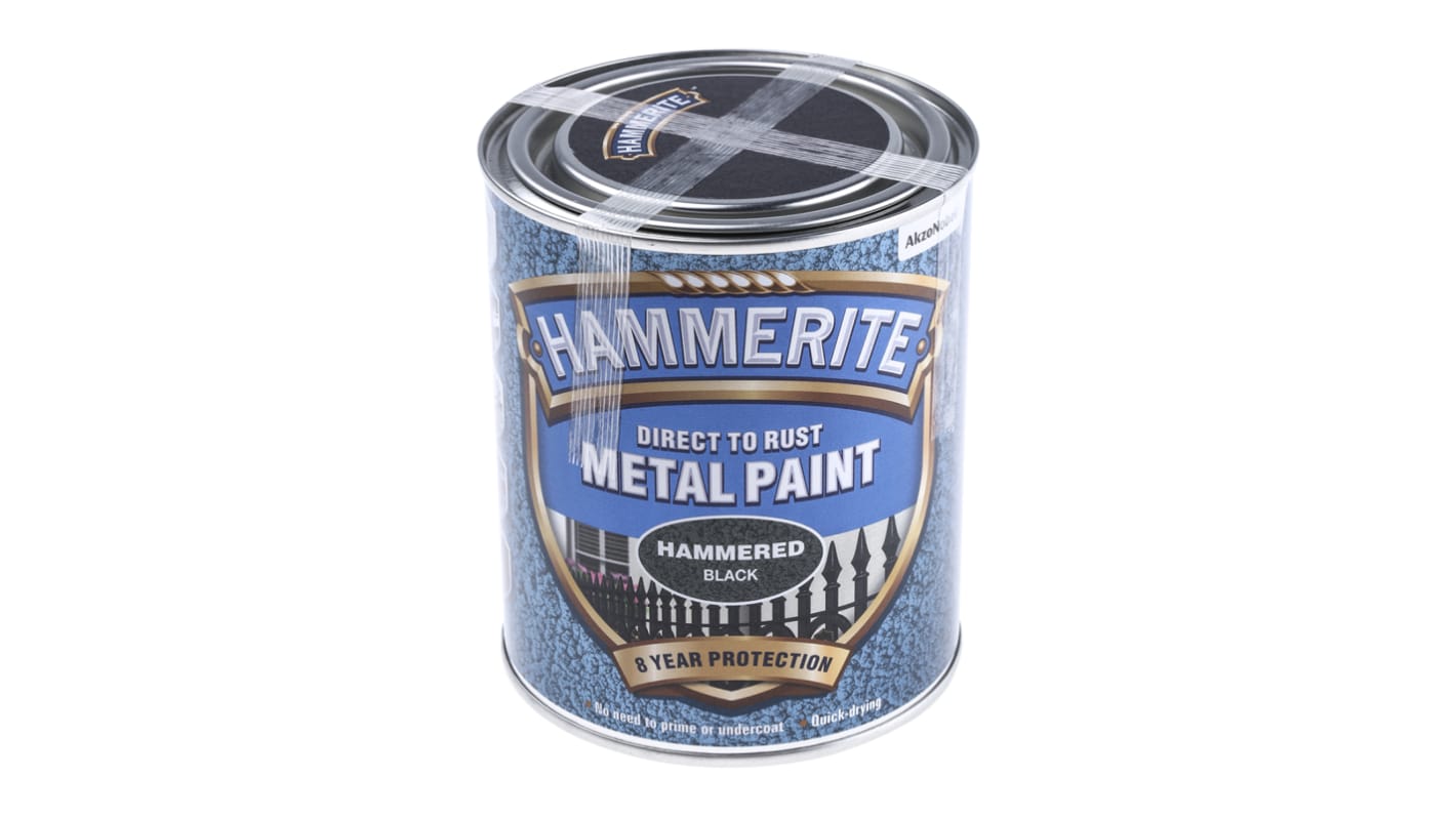 5092955 Hammerite Metal Paint in Hammered Black 750ml RS
