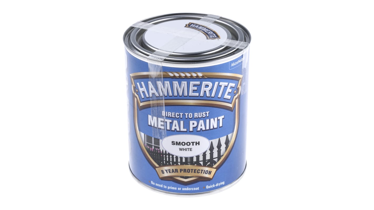 5092956 Hammerite Metal Paint in Smooth White 750ml RS